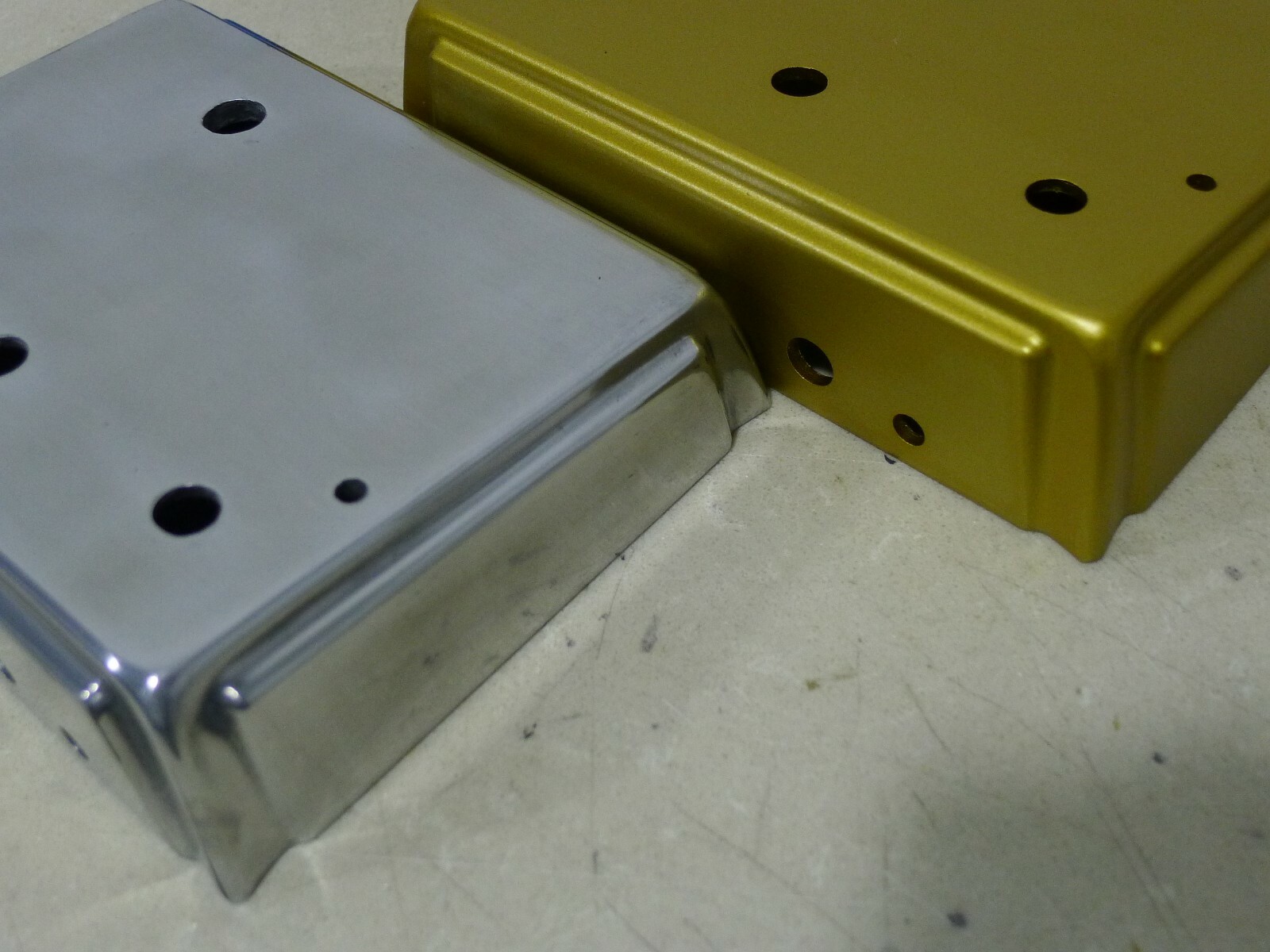 DIY Diecast Aluminum Overdrive Effects Pedal Project Enclosed Case Gold W Knob