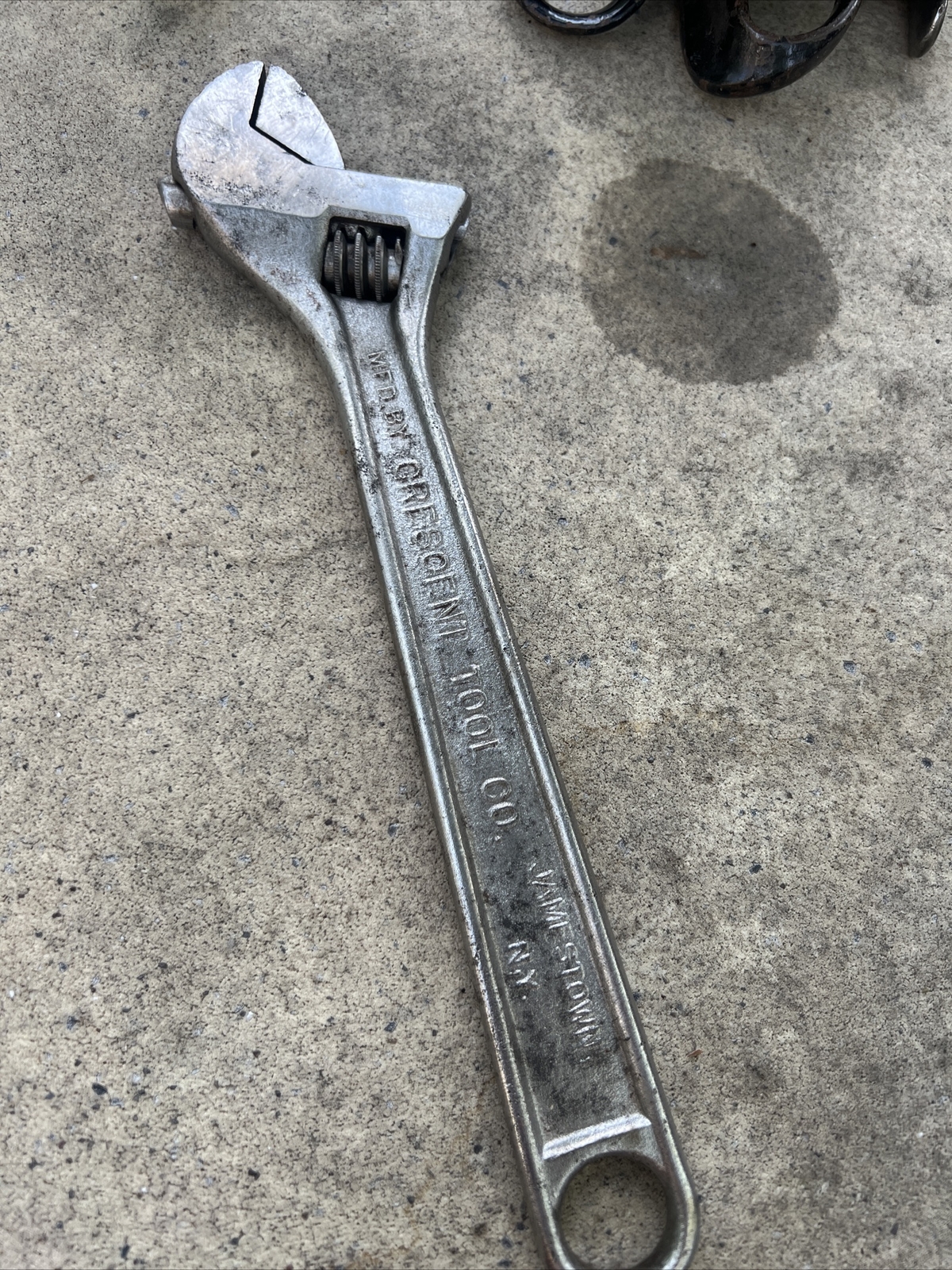 Vintage 10" Metal Alloy Crescent, Adjustable Wrench Jamestown NY USA MADE TOOL