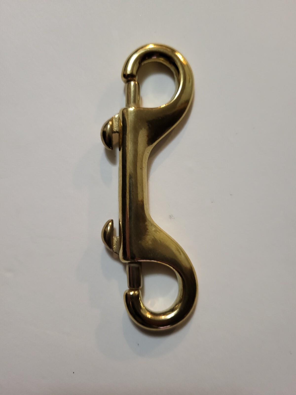 4" solid brass double ended snap hook Marine Grade thumb release spring clip