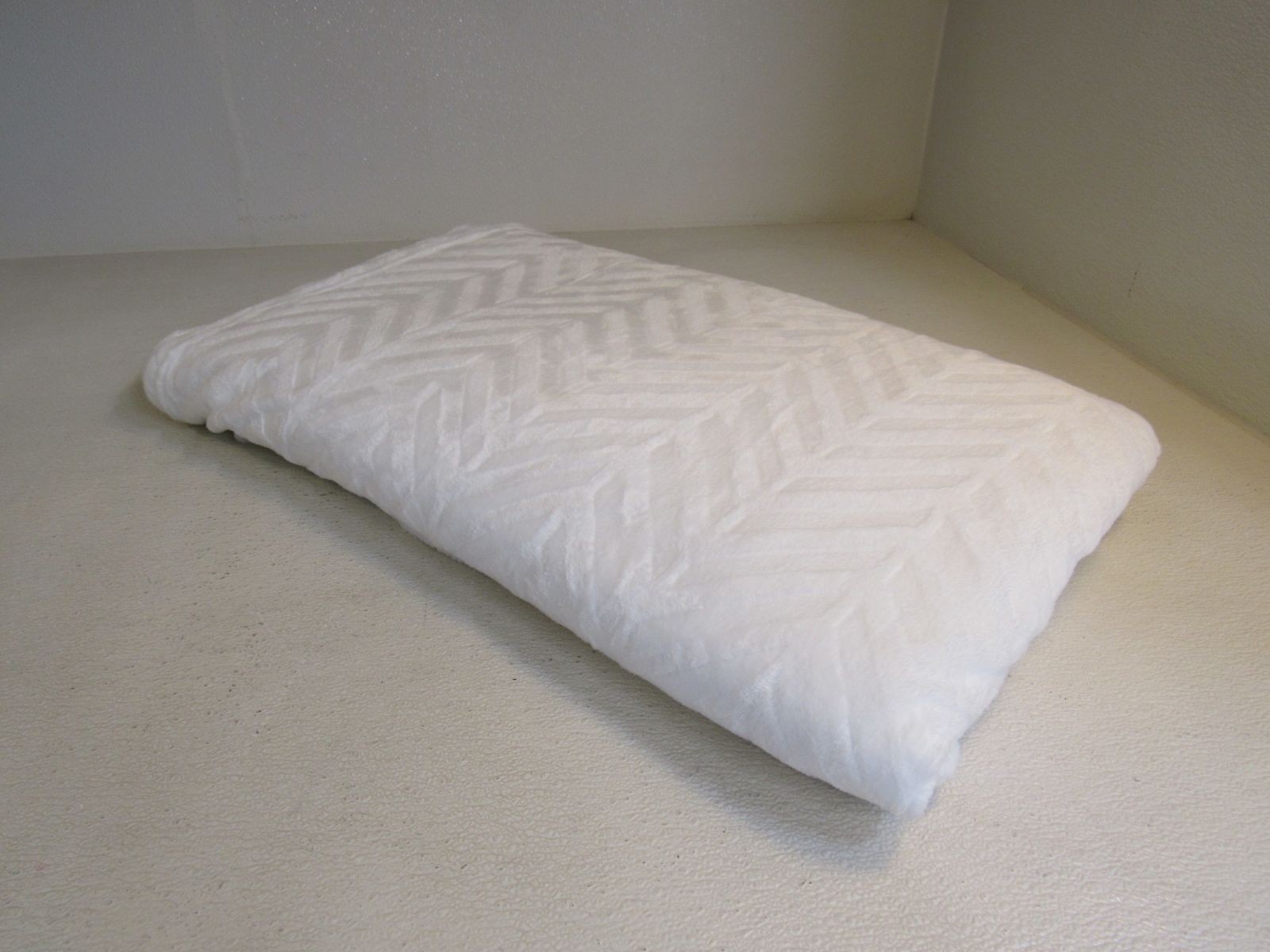 Designer Fuzzy Blanket 106-in x 100-in White