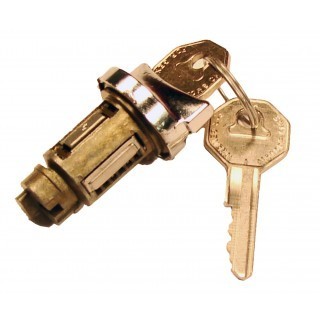 AMERICAN AUTOWIRE Ignition Switch - 2 Keys - Steel - Natural - GM 1955-64 - Kit