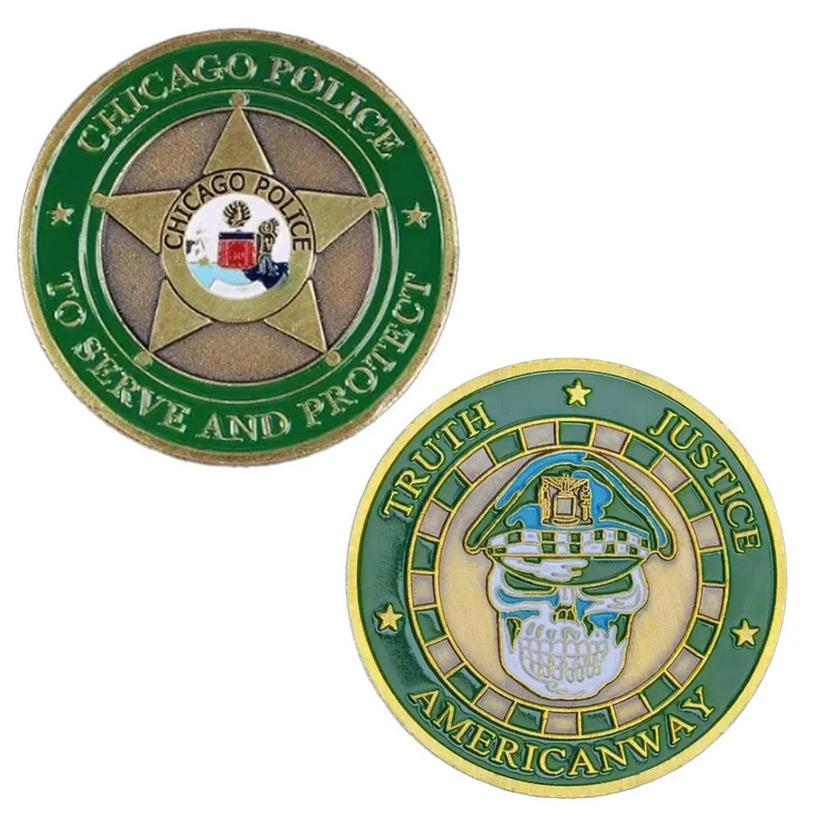 Chicago Police Challenge Coin Collectible Commemorative Law Enforcement 1-pc