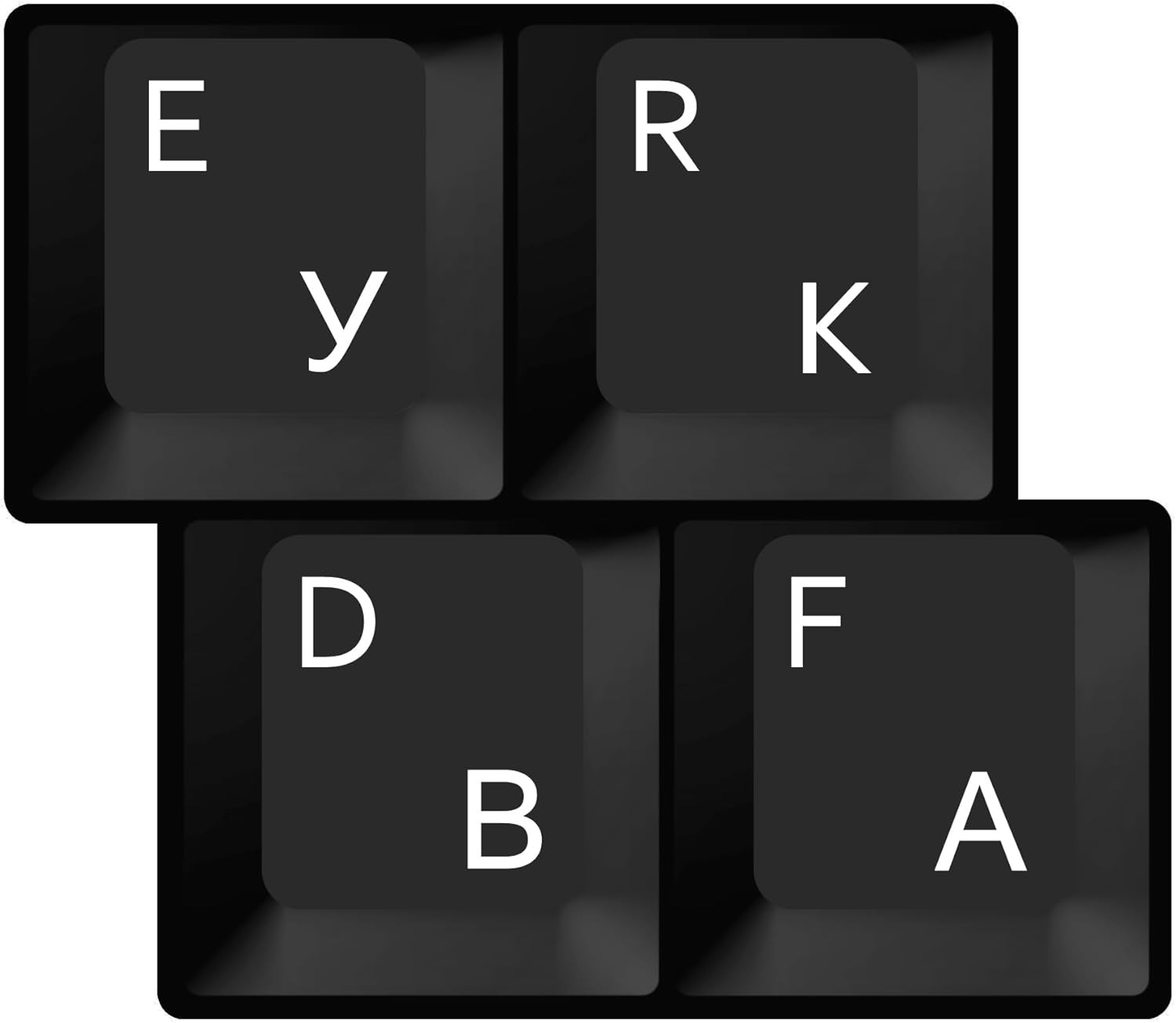 HQRP 2-Pack Cyrillic Alphabet Ukrainian Russian Keyboard White Stickers
