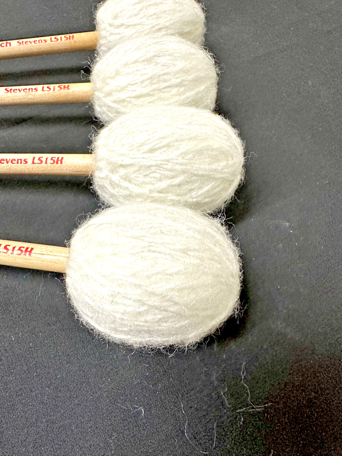 Malletech LS15H Marimba Mallets, Med-Soft to Hard, 2 Pairs/4 Mallets-NEAR MINT