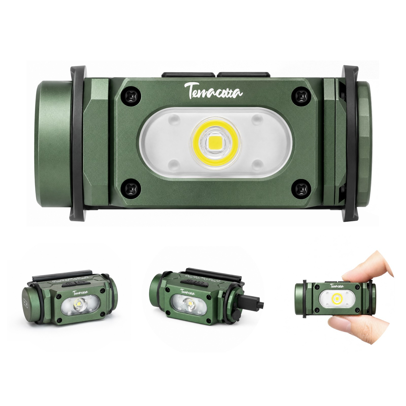 Terracotta Patina Headlamp Fishing&Hunting Light , White LED, UV and Red Light