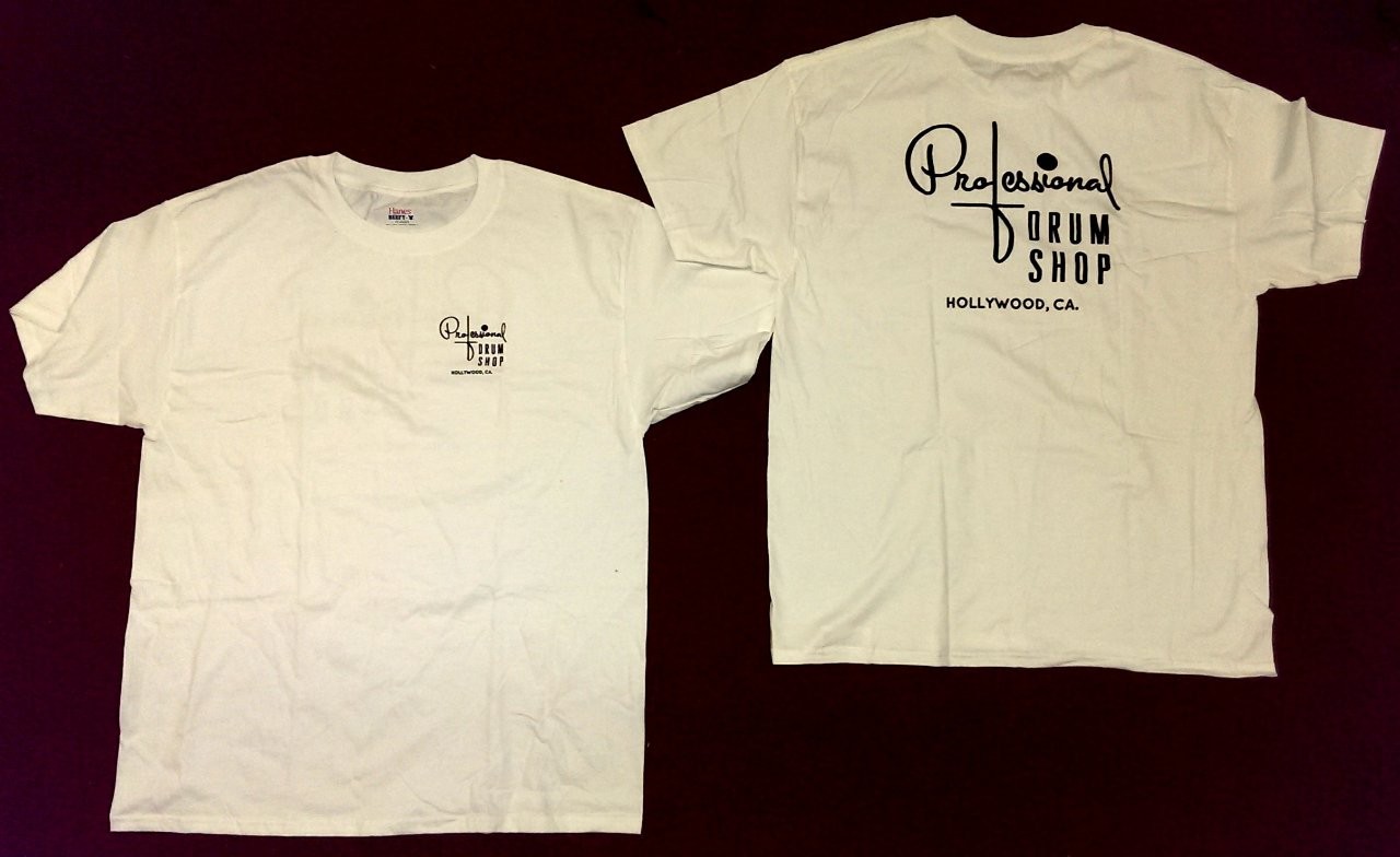 Professional Drum Shop White T-Shirt - Extra Large