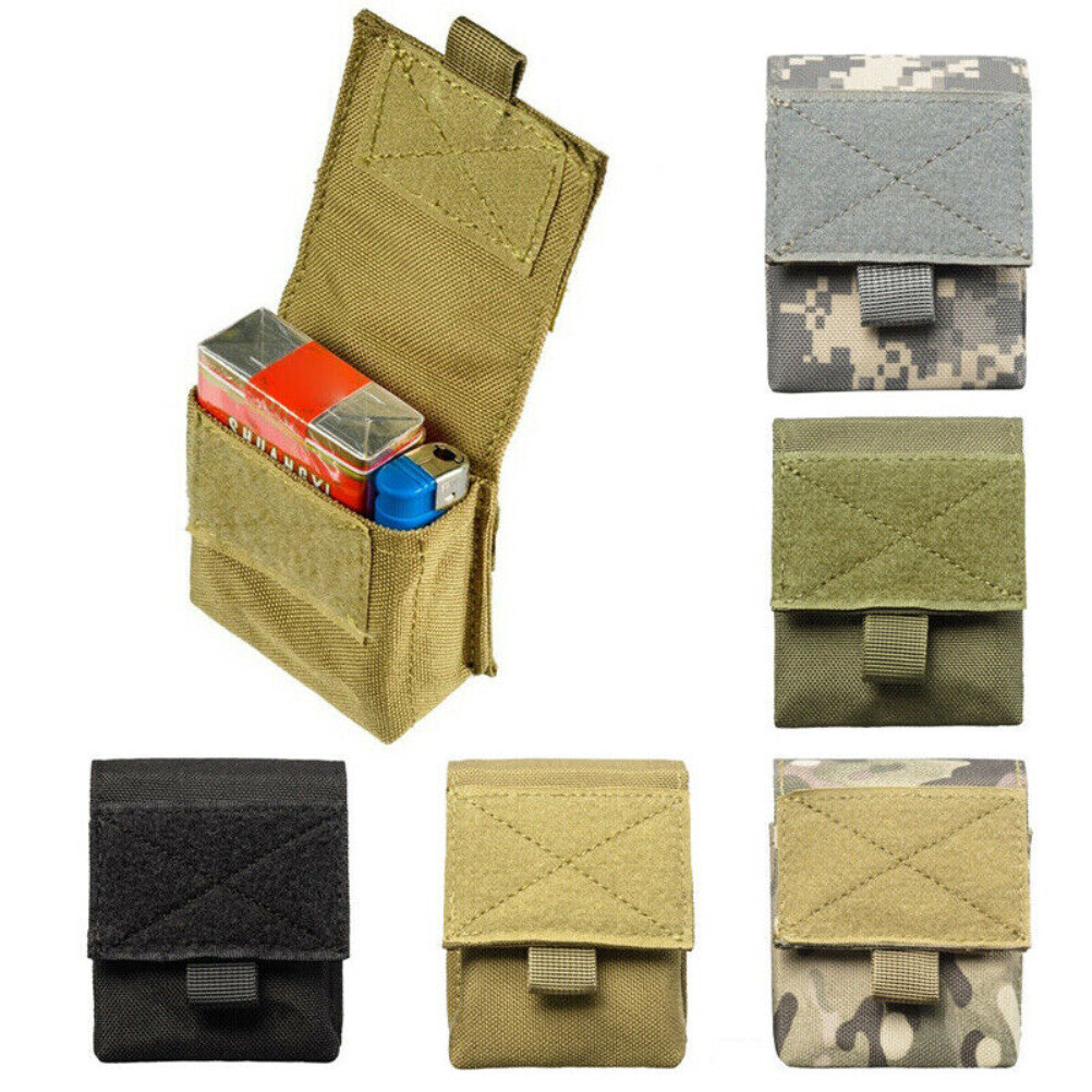 Military EDC Gadgets Pocket Molle Storage Cigarette Box Lighter Bag Sheath
