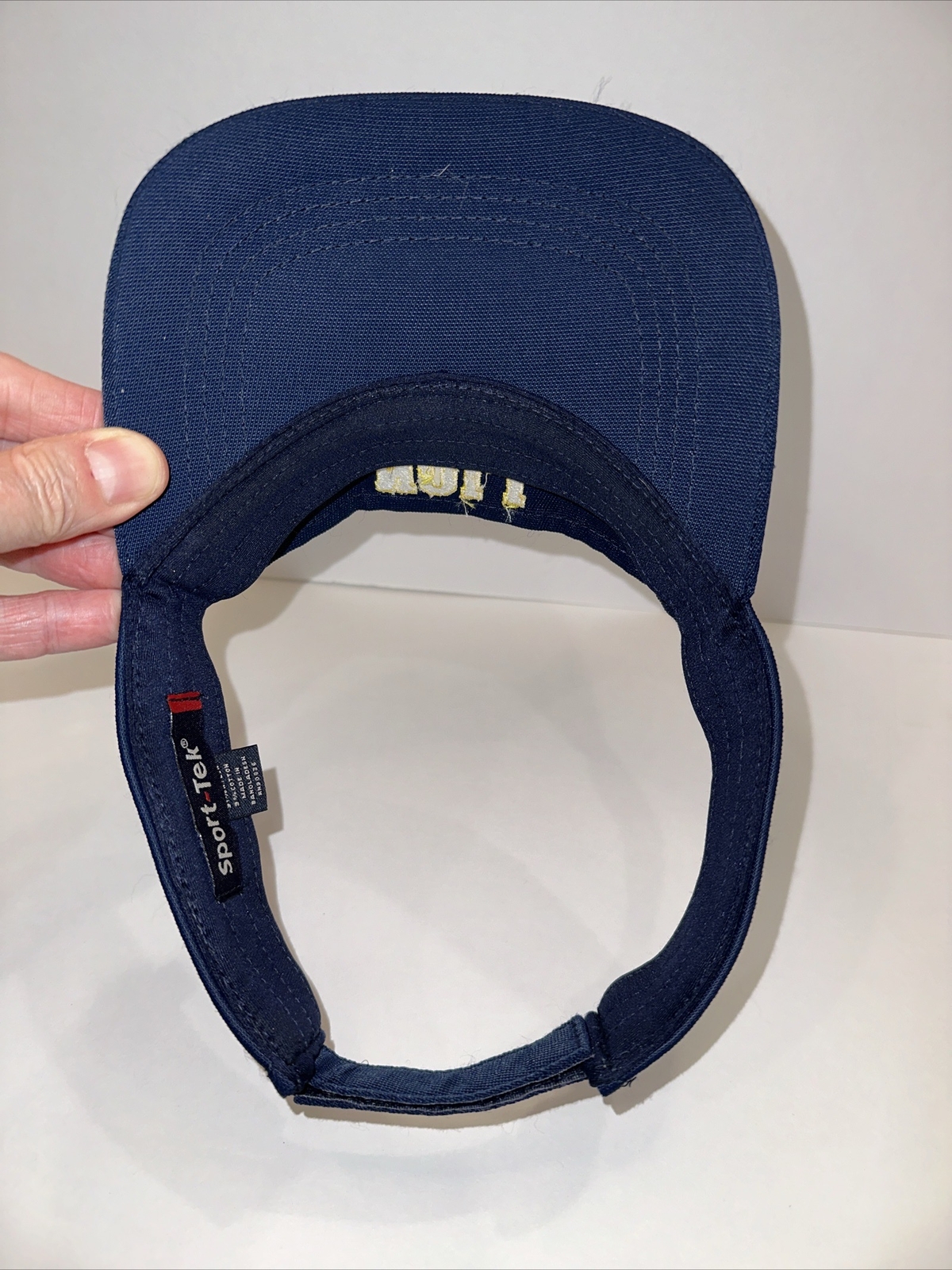 NOLL Golf Visor Blue Navy Gold Silver Hook Loop