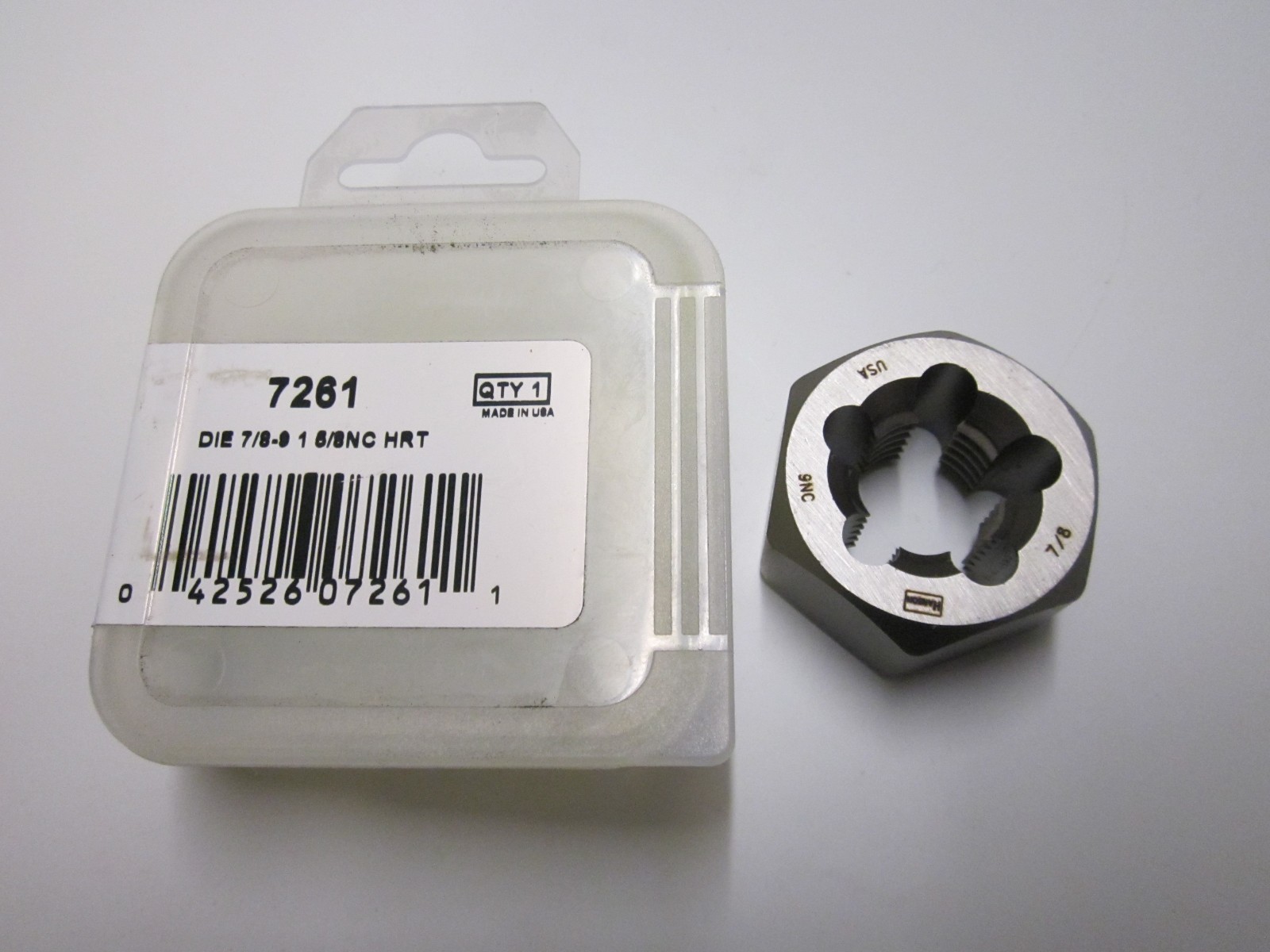 NEW Hanson 7261 7/8-9 Threading Die 1-5/8" NC HRT