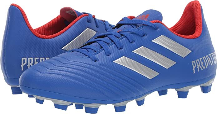 adidas Men's Predator 19.4 Flexible Soccer Cleats BB8113 Blue/Silver/Red SZ 11.5