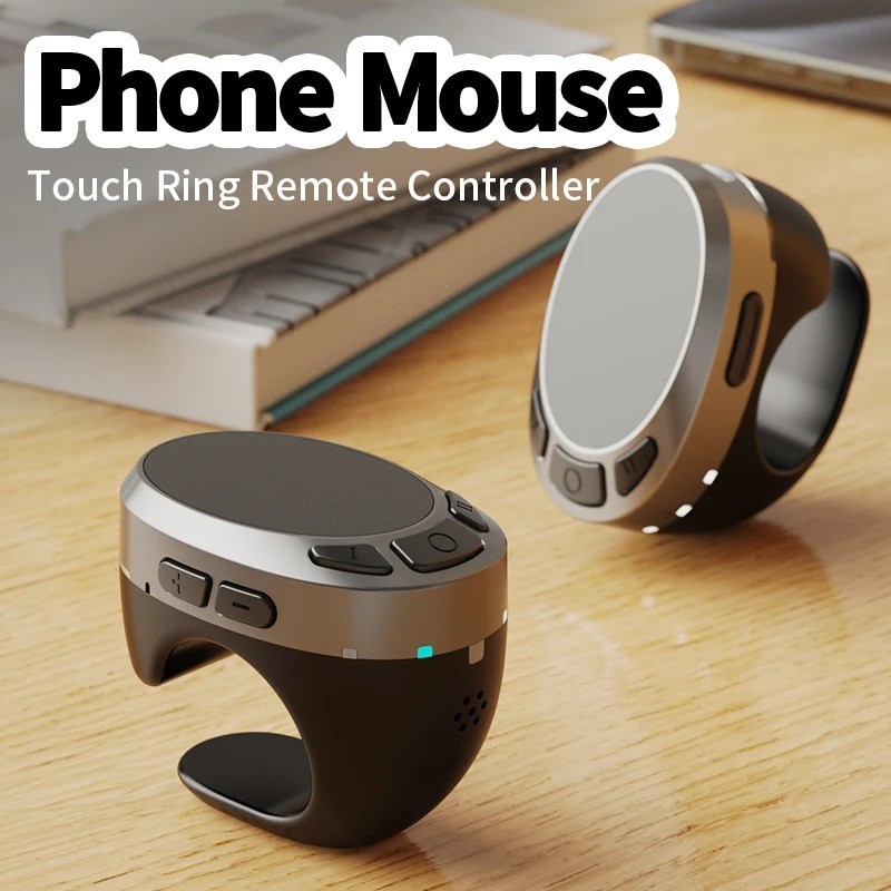Bluetooth TikTok Remote Scrolling Ring Page Turner Finger Mouse for Phone