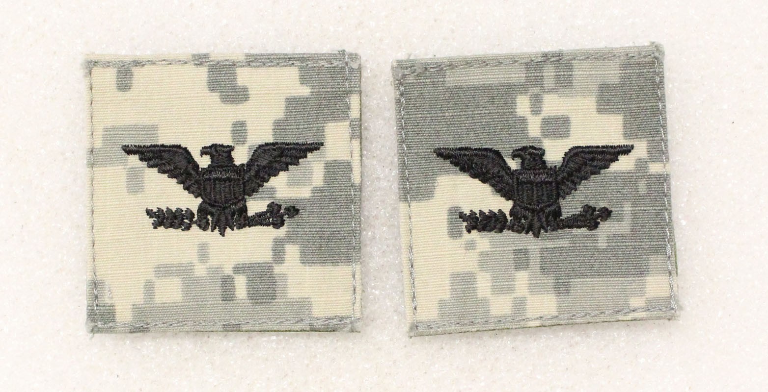 Cloth Military Rank 038: Army Colonel, pair - UCP cloth w/hook & loop