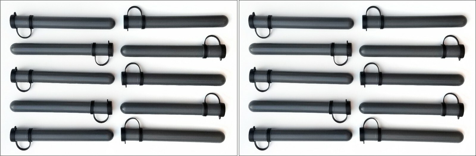 10 Round Paintball Tube Pod w/ Lid - .68 Cal - 20 Pack - Pump Sniper woodsball