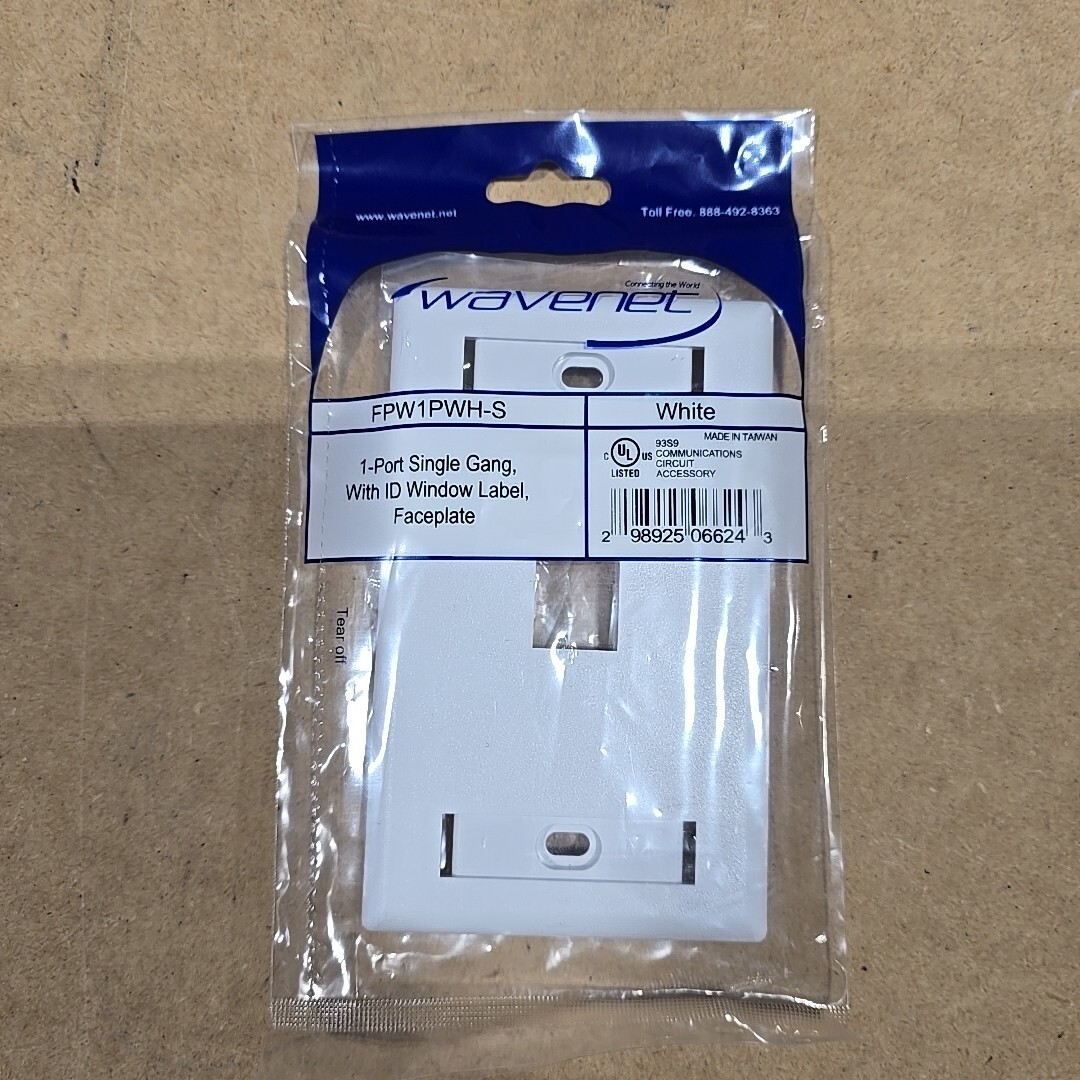 Wavenet FPW1PWH-SPK Faceplate 10 Pk White
