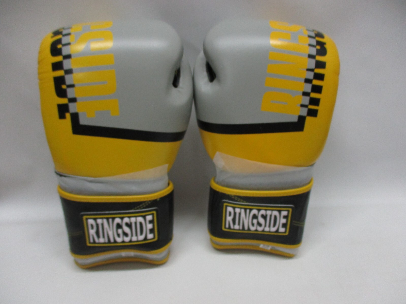 Ringside Omega Leather Boxing Sparring Training Bag Gloves - YL GY - 16 oz - NEW