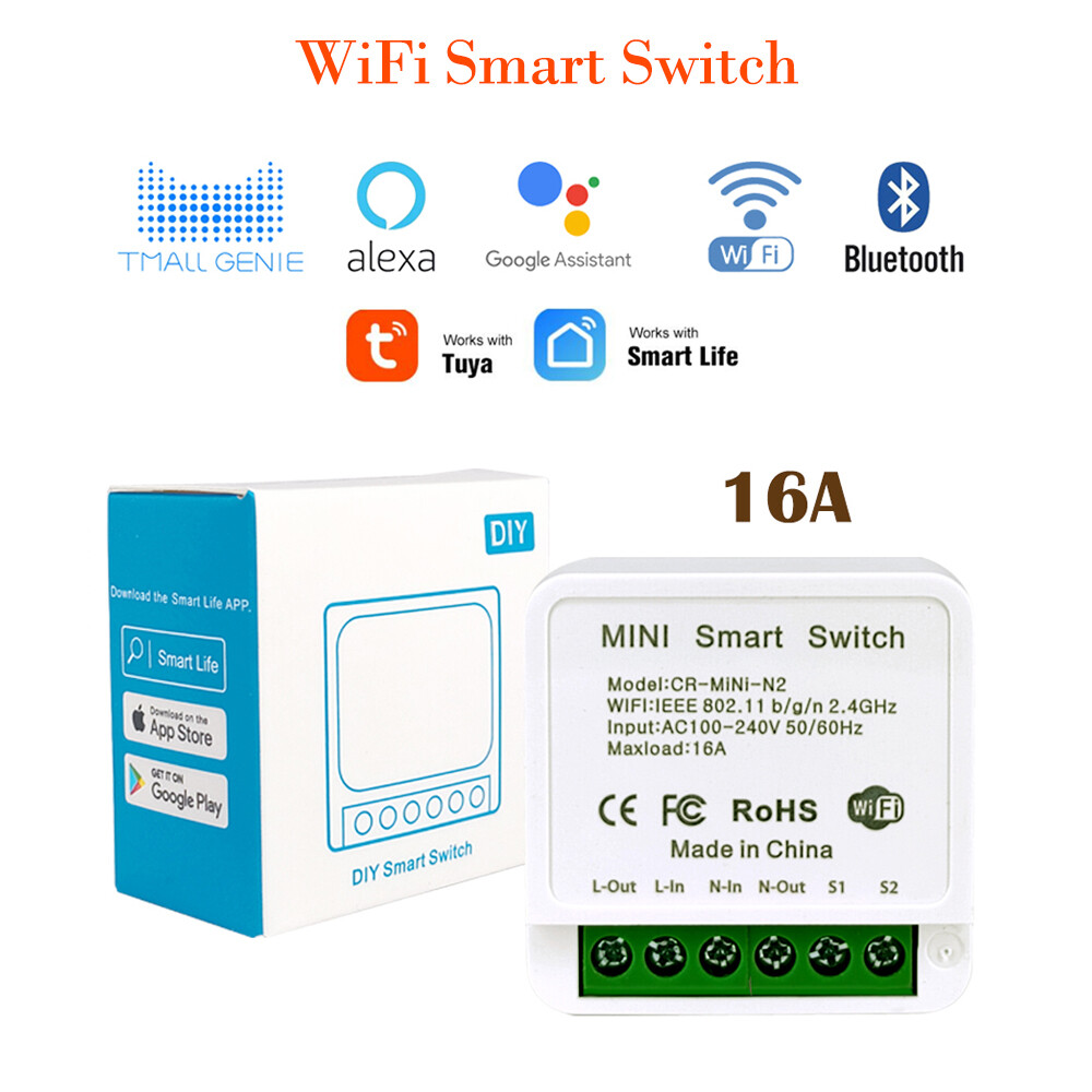 WiFi Smart Switch DIY Light Switch for Alexa/Google Home APP Remote Control