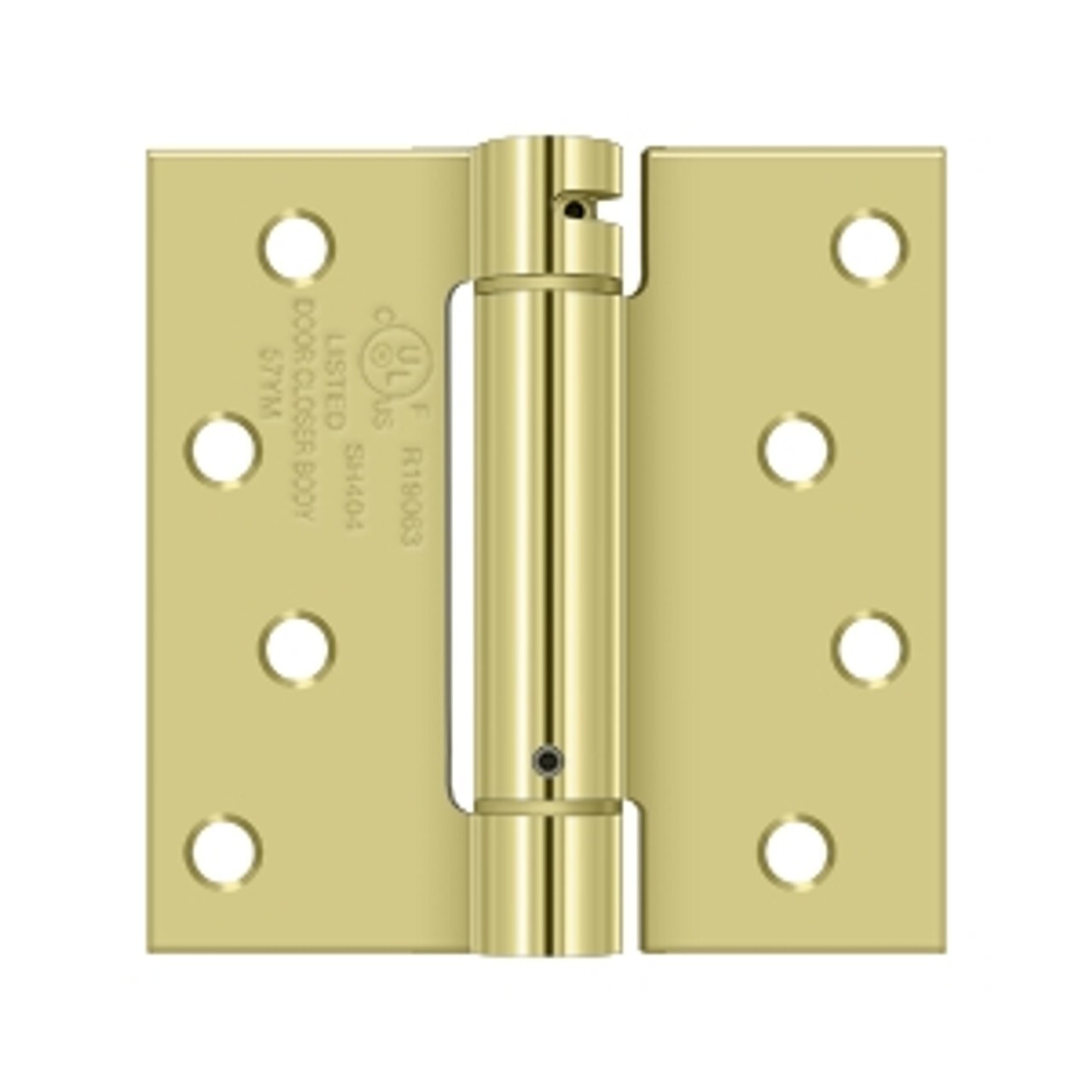 Deltana DSH45U3 Single Action Steel 4.5-Inch x 4.5 Inch Spring Hinge, Qty 2