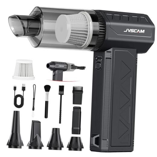 Compressed Air Duster,150000RPM Electric Air Duster, Vacuum Cleaner & Bag