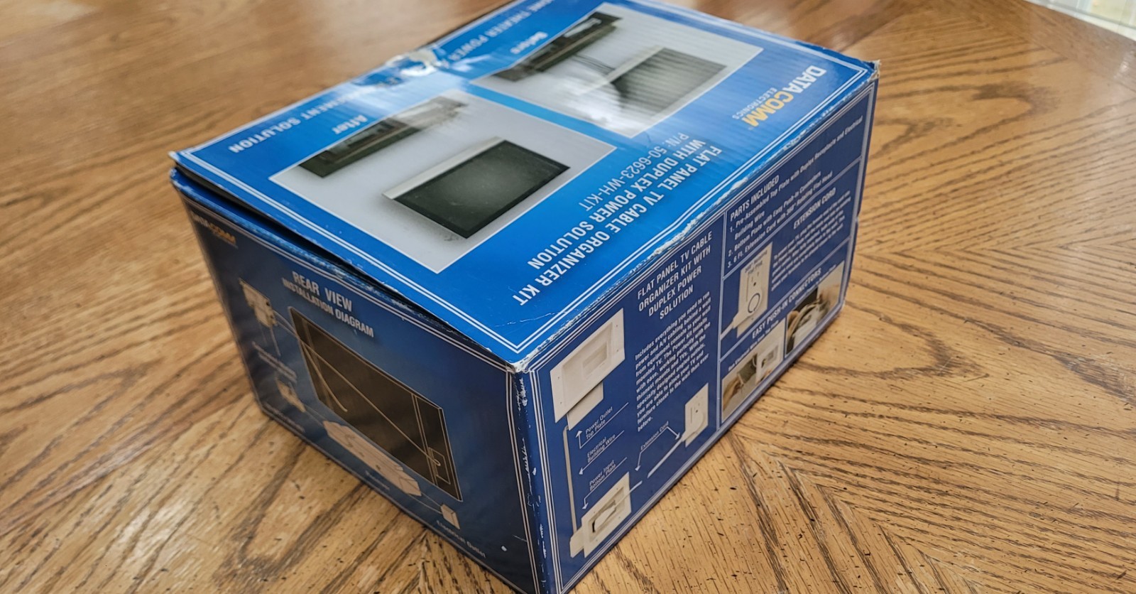 DataComm - Cable Organizer Remodeling Kit with Power Outlet 50-3323-WH KIT. New.