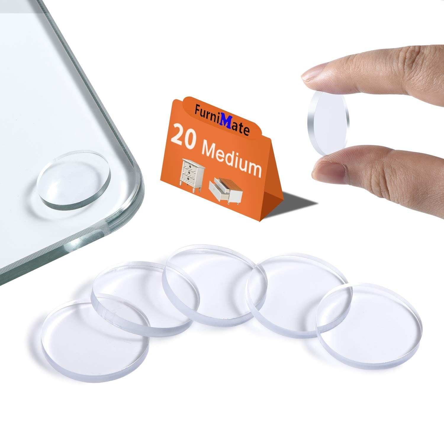 Glass Table Top Anti Slip Pads-Glass Table Top Bumpers, 20PCS 3/4 inch Non Ad...