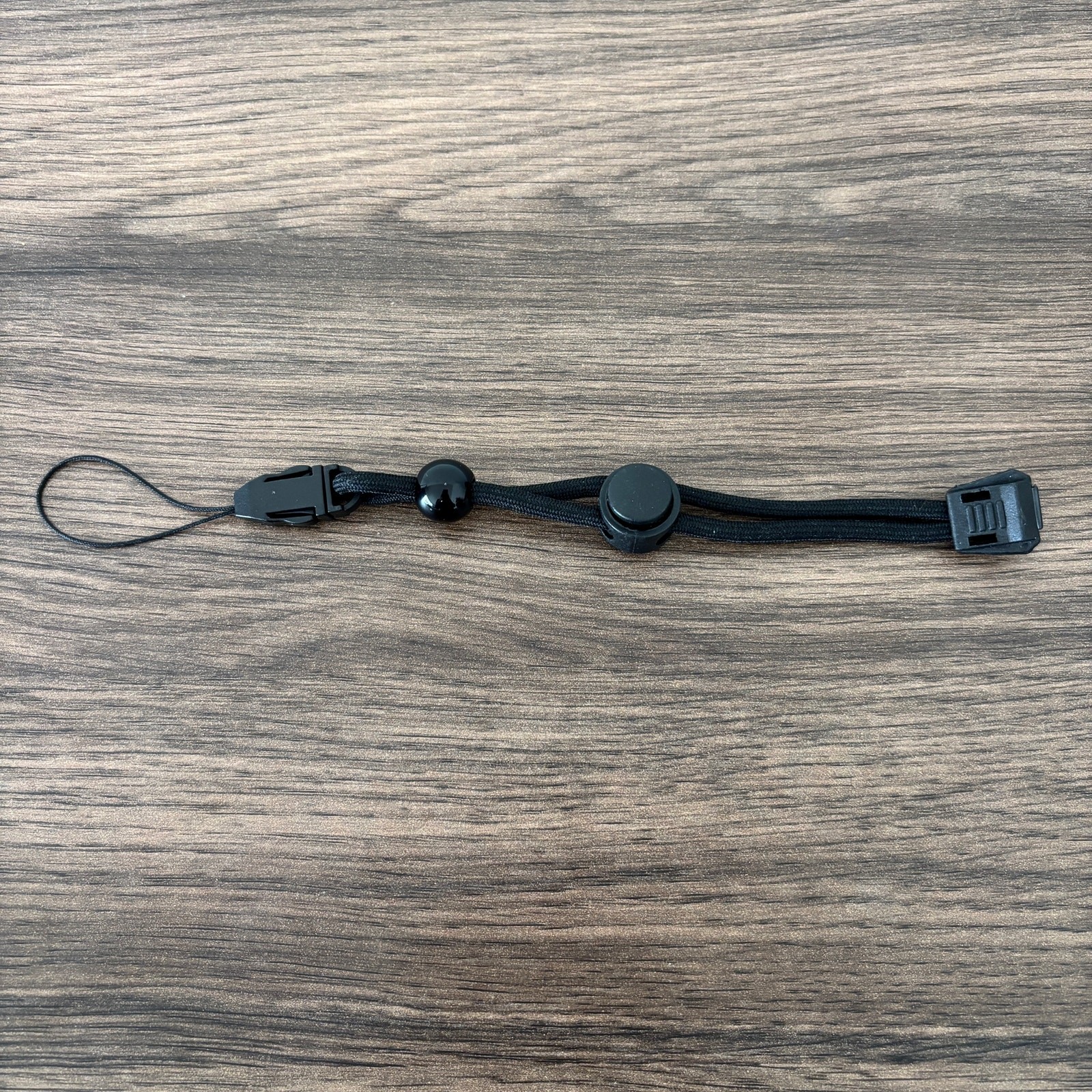 Black Wrist Strap - Adjustable - Quick Release - For Flashlight, Camera, Phone