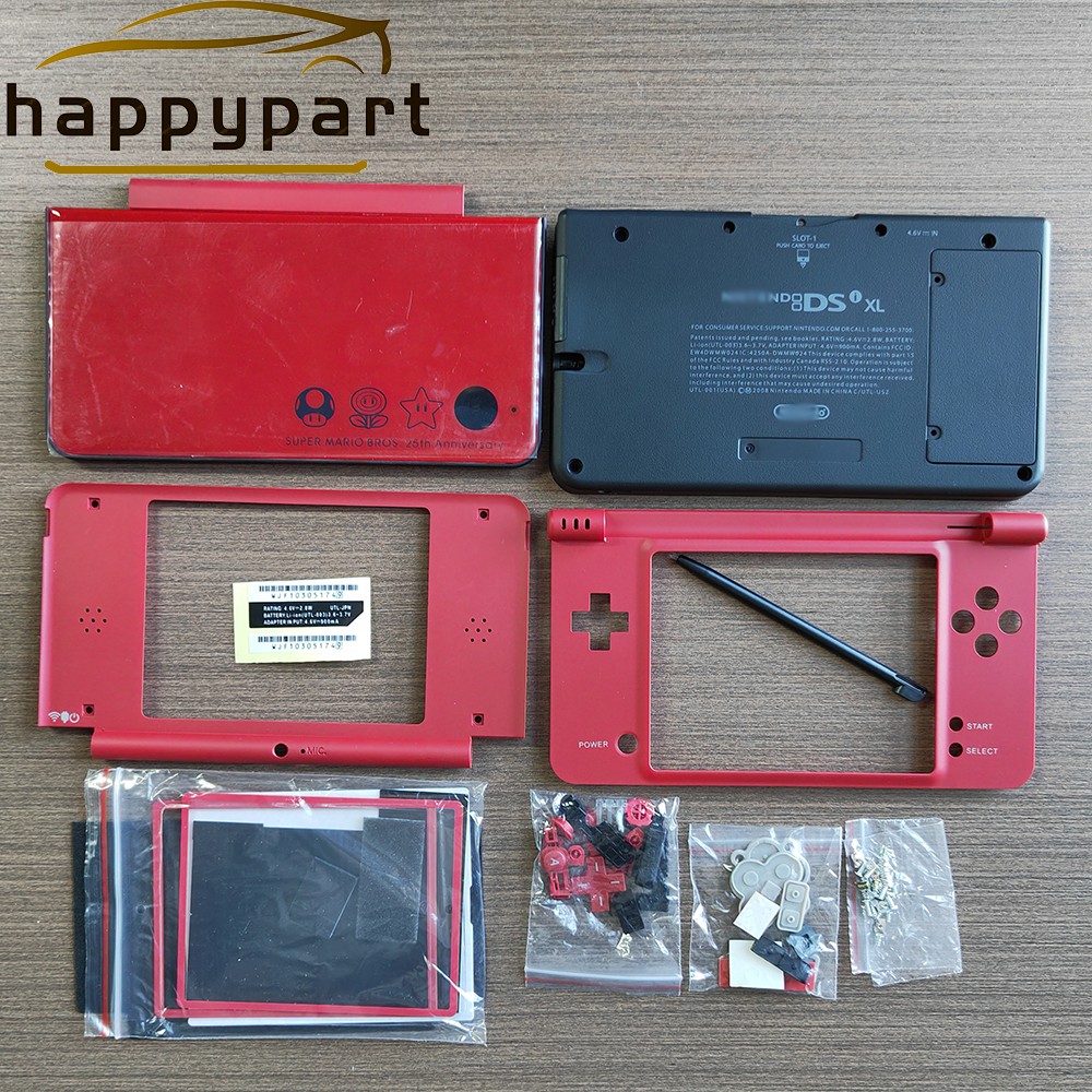 Replacement Housing for Nintendo DSi XL Glass Lens Shell Mario Red Tools US