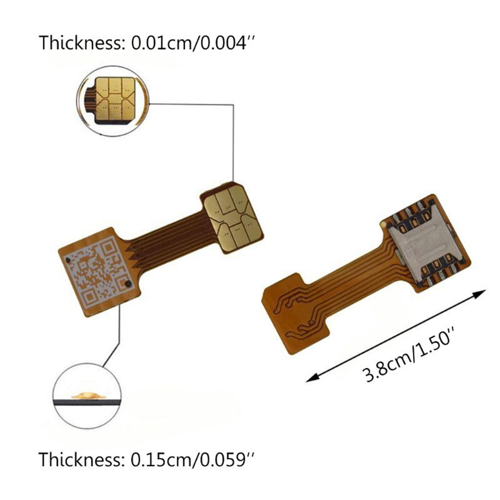 Double Dual SIM Card Micro SD Adapter for Android Phone Extender Nano to NAMO E