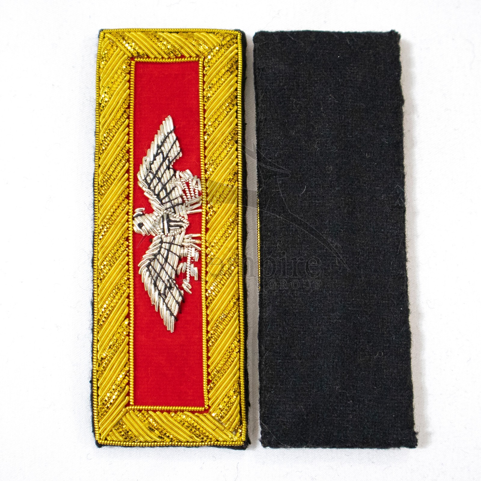 Civil War US Officer Shoulder Boards Colonel (Silver Eagle) Artillery Red