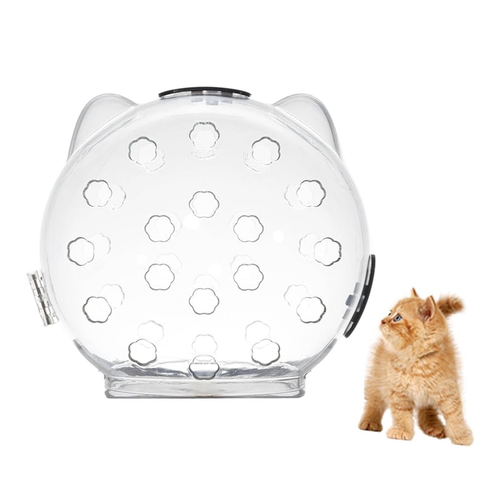 Astronaut Cat Muzzle Adjustable Helmet - Breathable Transparent Kitten Preven...