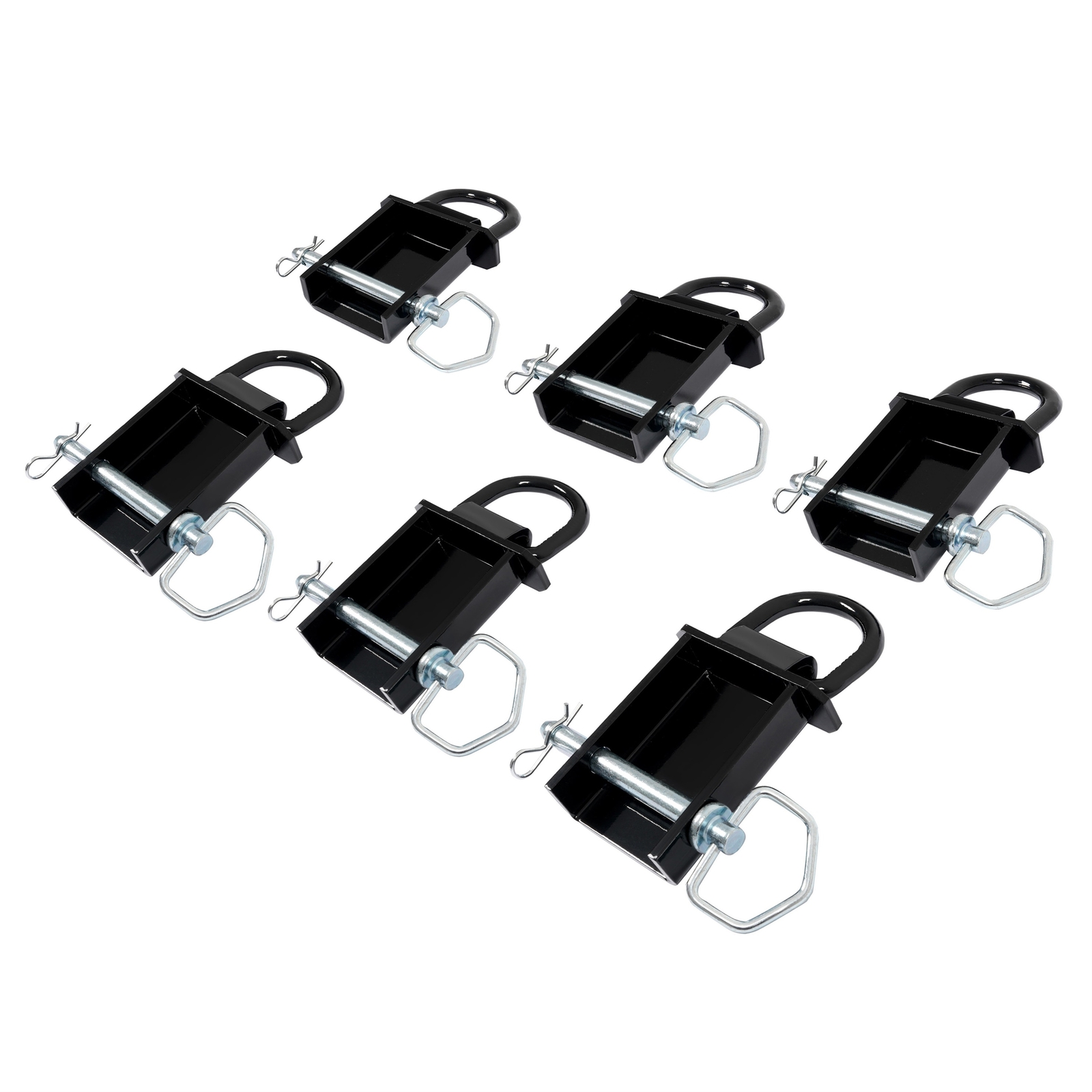 6Pcs Trailer Stake Pocket D-Ring Tie Down Flatbed Utility Capacity 12000lbs