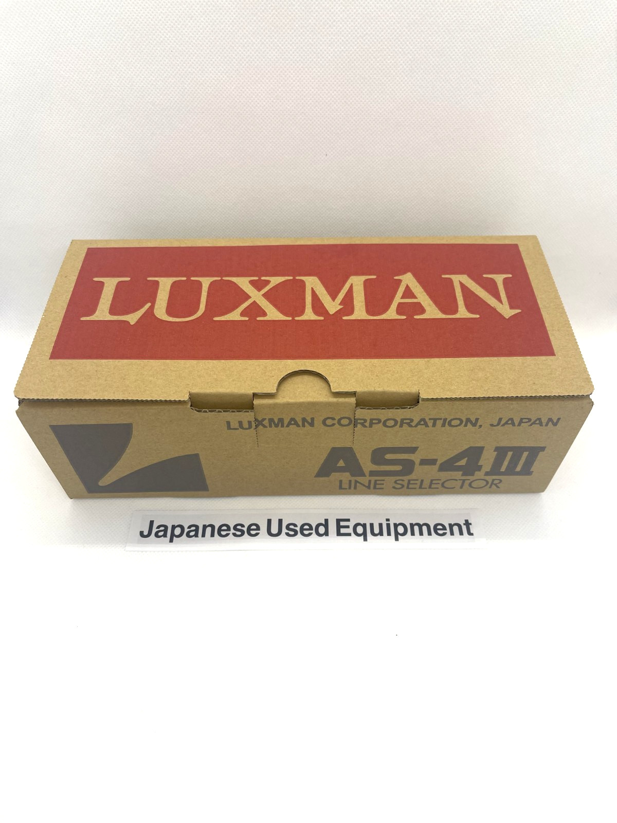 LUXMAN AS-4III Line Selector RCA Input Switch Box Silver Audio Component Japan