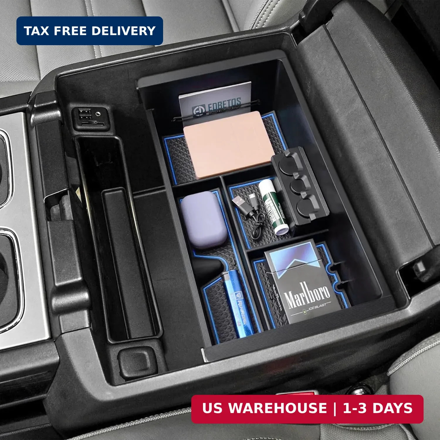 EDBETOS Center Console Organizer Tray Compatible with GMC Sierra 1500 Accessorie