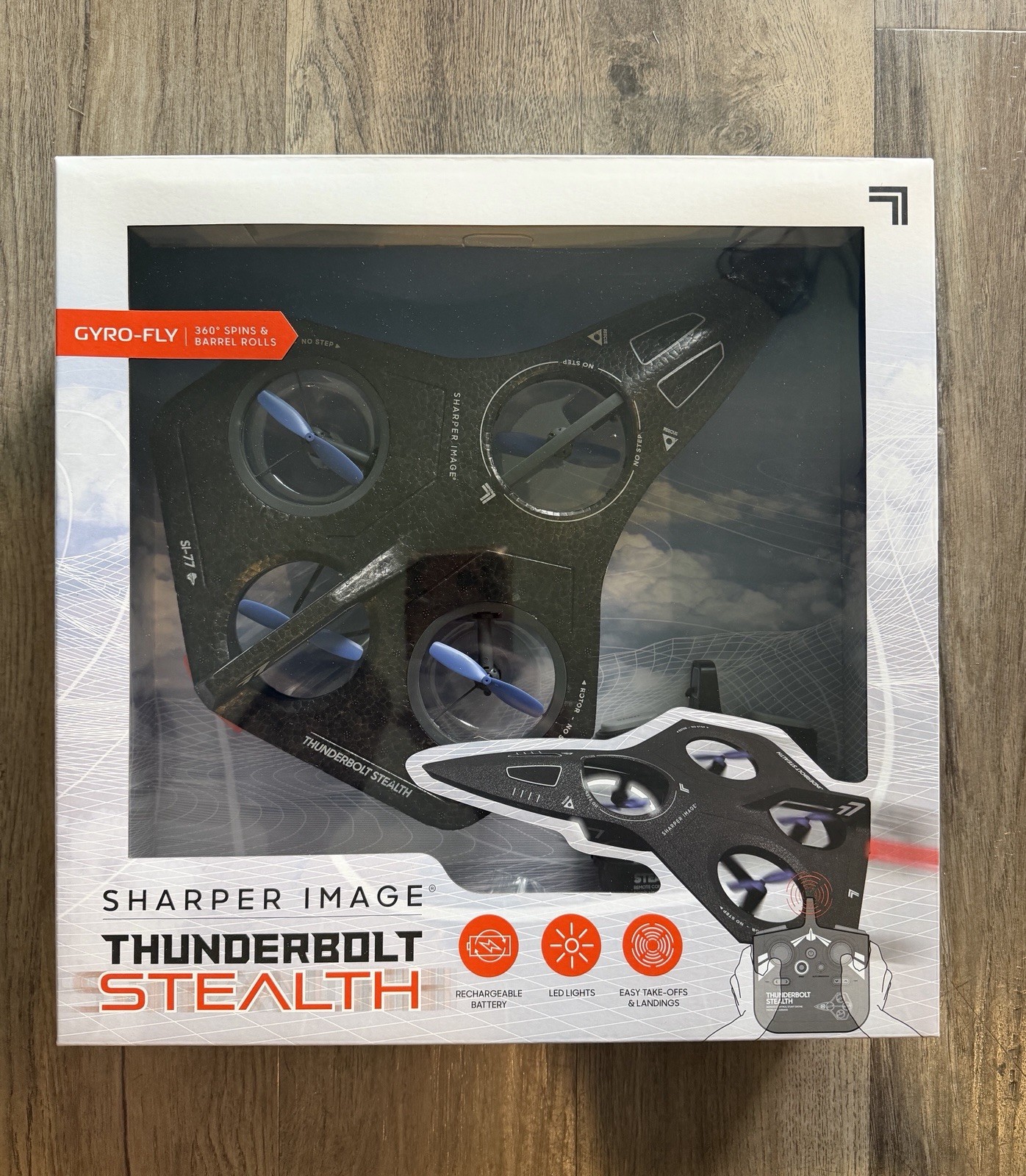 Brand New Sharper Image Thunderbolt Stealth Drone - Gyro Fly