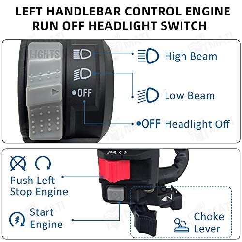 Left Handlebar Control Engine Start Run Off Headlight Switch for Yamaha ATV