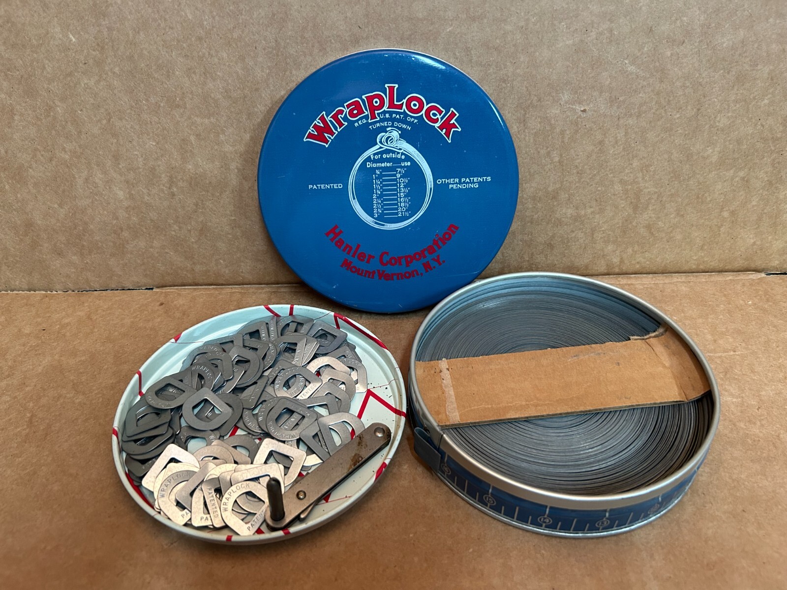 NEW GS10012 WrapLock Clamp Banding Kit Tin Galvanized Steel 1/2" x 100' Vintage