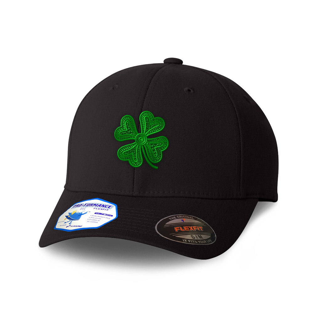 Flex Fit Hats L/XL S/M 4 Leaf Clover Polyester Baseball Cap for Men and Women