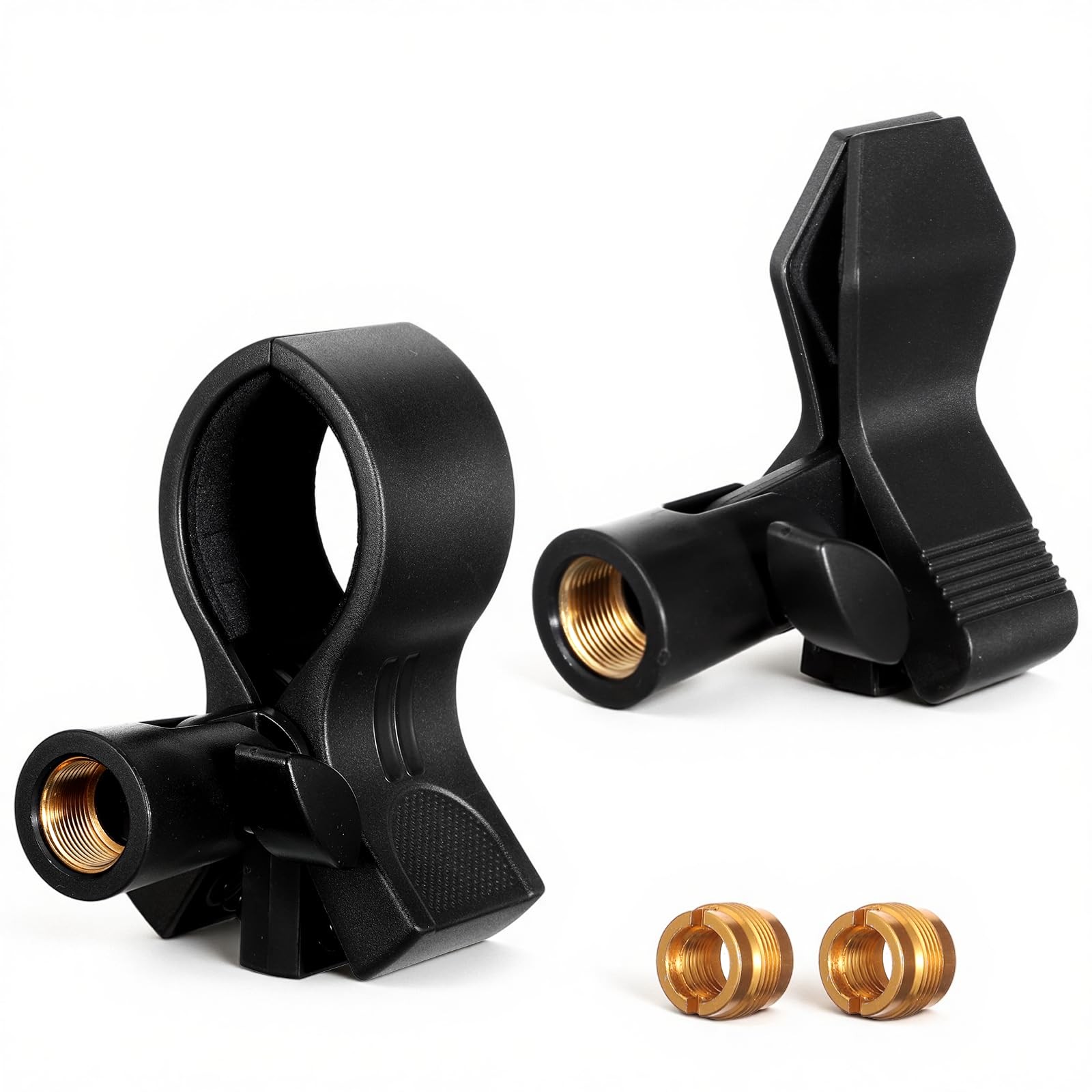 2 Pack Universal Microphone Holder for Mic Stand, Microphone Clip Adjustable ...