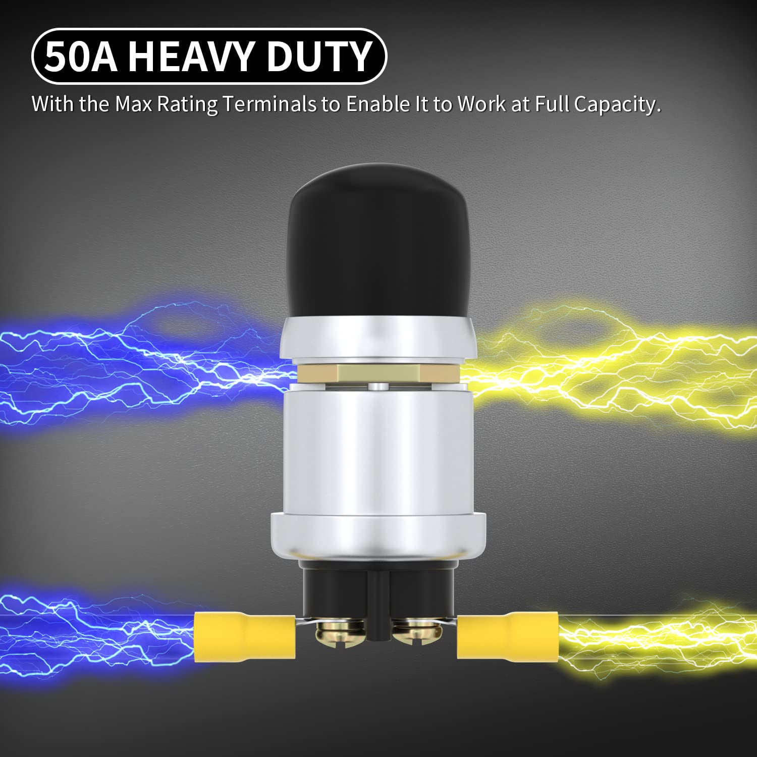 Push Button Starter Switch 12V / 24V Waterproof Push Start Button 50A Heavy D...