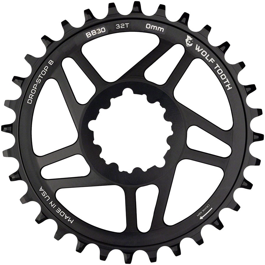 Wolf Tooth Direct Mount Chainring - 32t, SRAM Direct Mount, Drop-Stop B, For