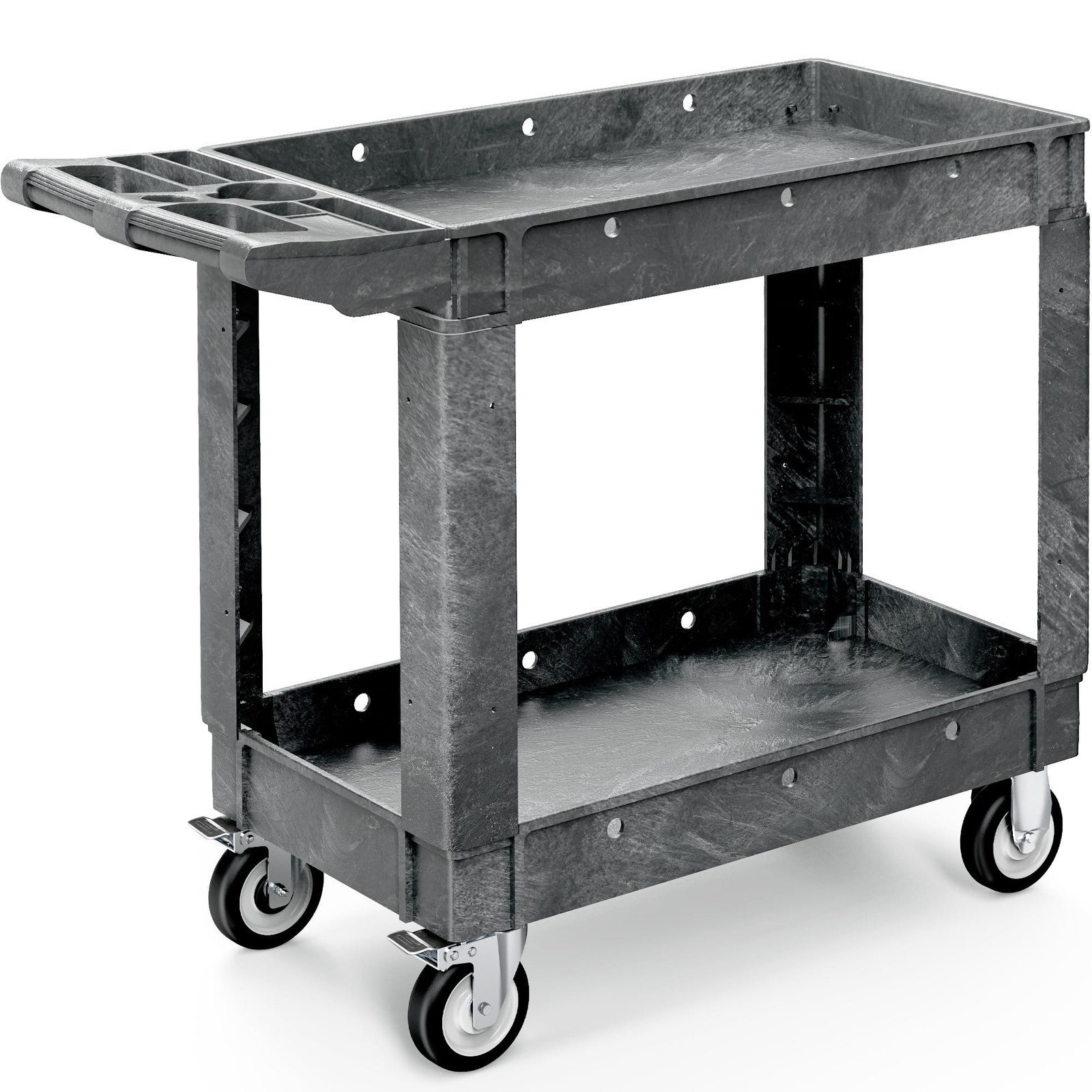 Utility Cart on Wheels, 550 lbs Capacity Service Cart, 40 x 17 Inch Rolling W...