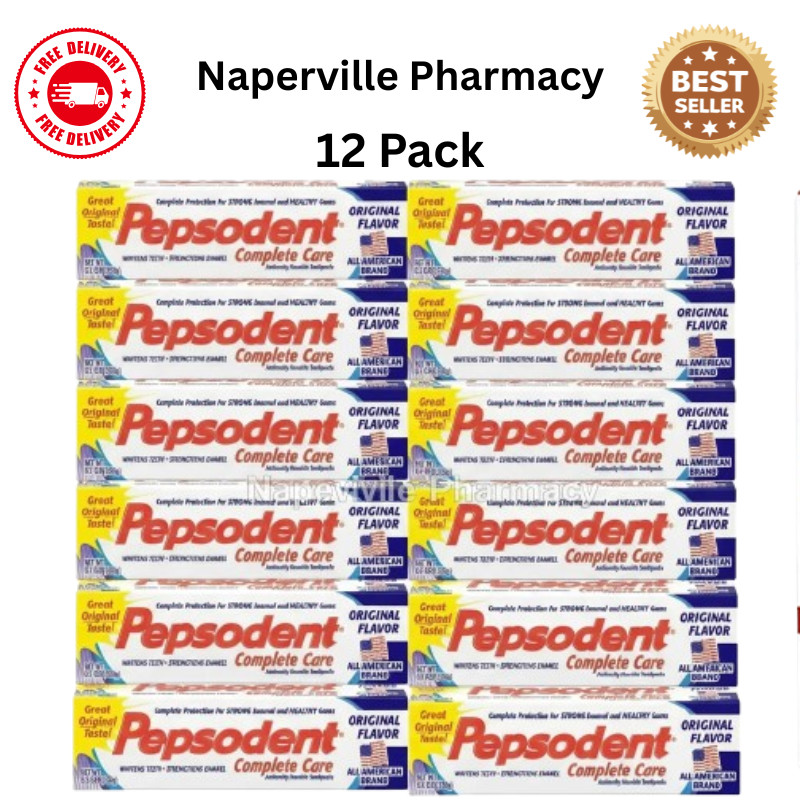 12 Pack Pepsodent Complete Care Anticavity Fluoride Toothpaste Original 5.5 Oz