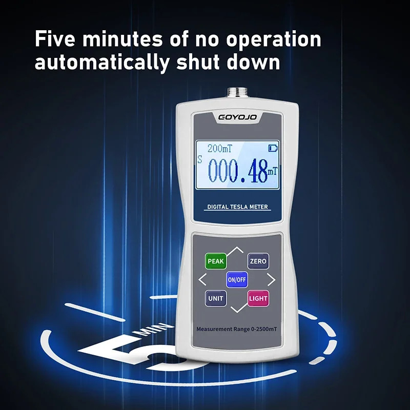 0-2400mT Handheld Digital Tesla Meter Gaussmeter Surface Magnetic Field Tester