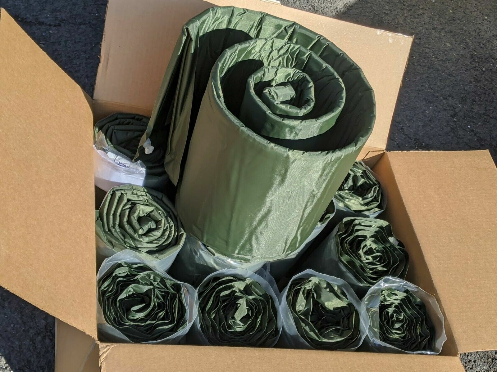 NEW US Military Self-Inflating Sleeping Pad Mattress OD Sleep Mat Vynil T. USGI