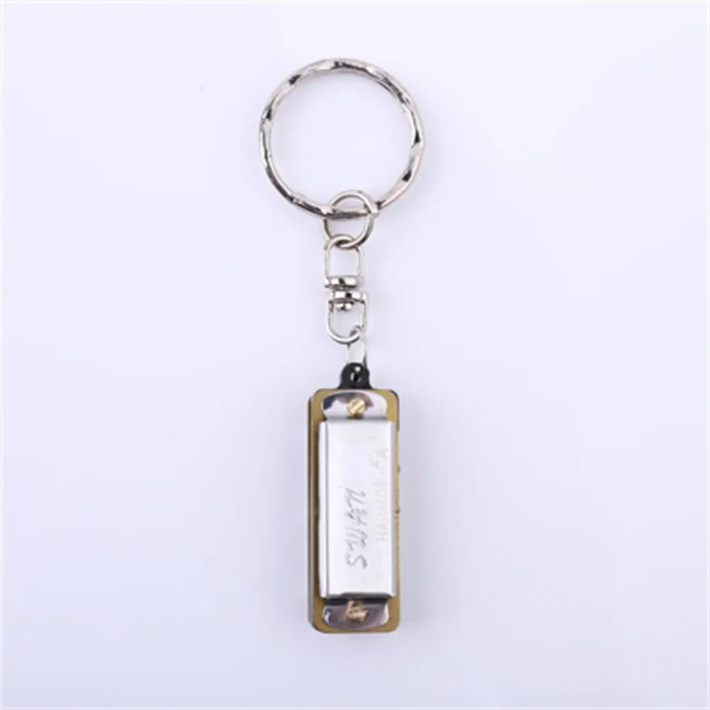 Metal Chain Silver Tone Necklace Design Mini Harmonica