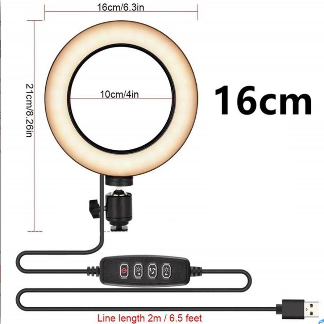 26cm LED Ring Fill Light Studio Photo Video USB Dimmable Lamp Selfie Portable