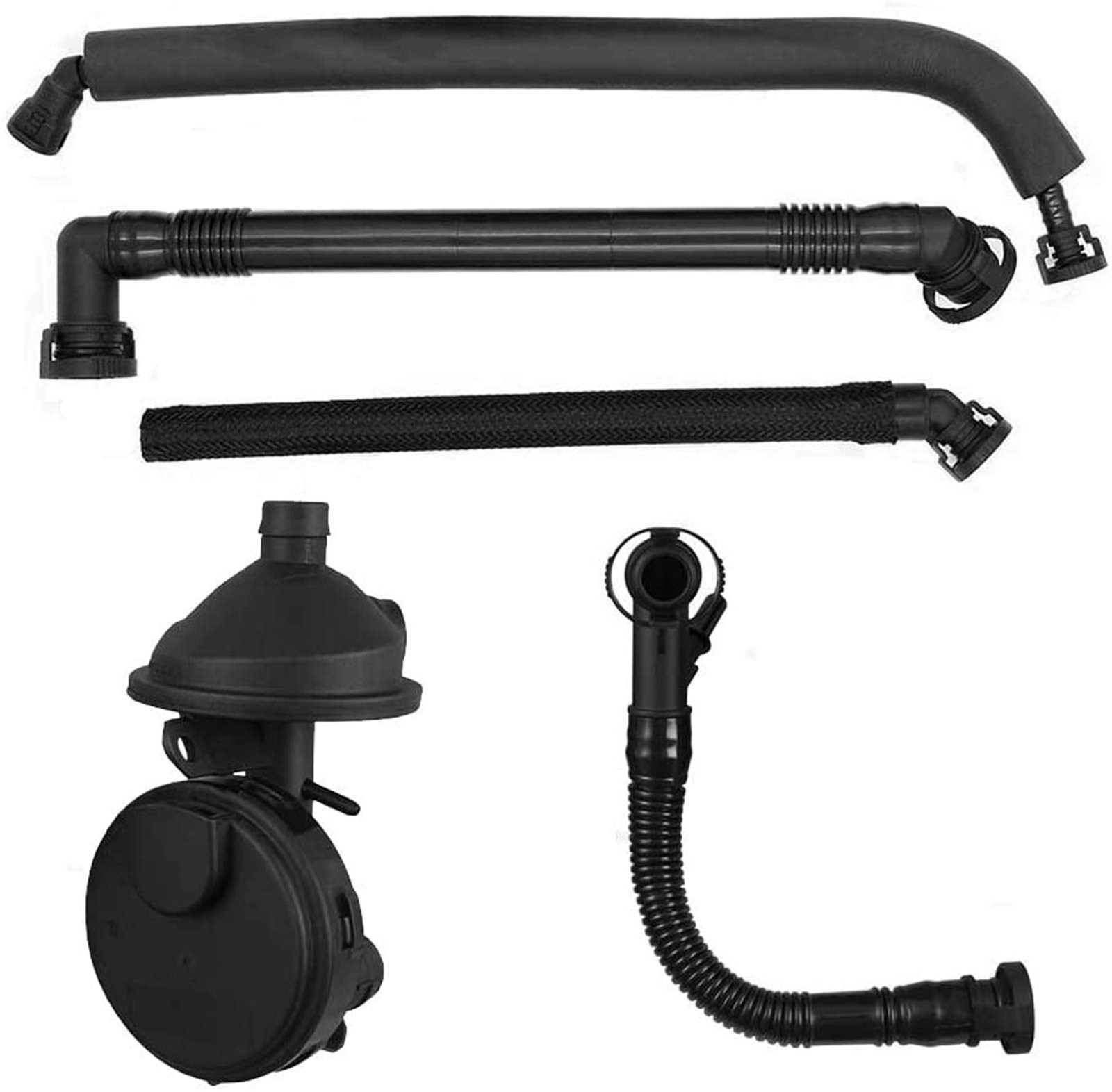 Set of 5 Pieces Oil Separator Hose Kit Fits for E46 E39 E60 320i 1/2 inch