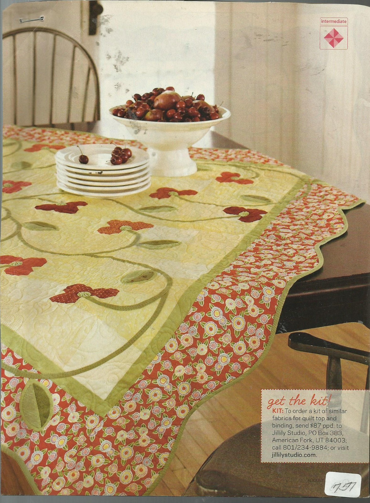 C0627  CHERRIES JUBILEE  QUILT  PATTERN/INSTRUCTIONS