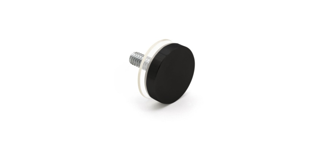 FHC SC112MB 1-1/2" Diameter x 1/4" Flat Standoff Cap - Matte Black