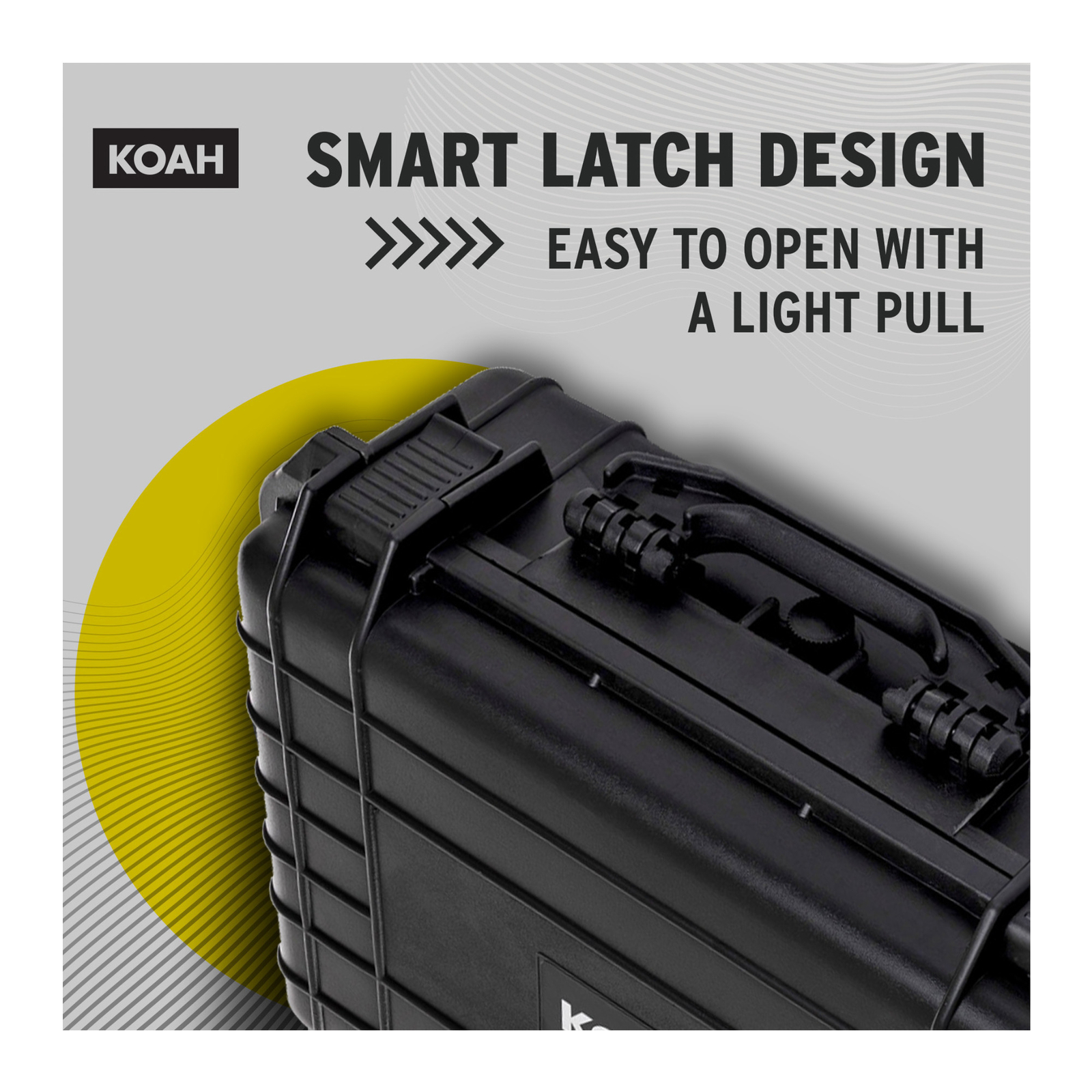 Koah Weatherproof Hard Case with Customizable Foam 18 x 14 x 7 In