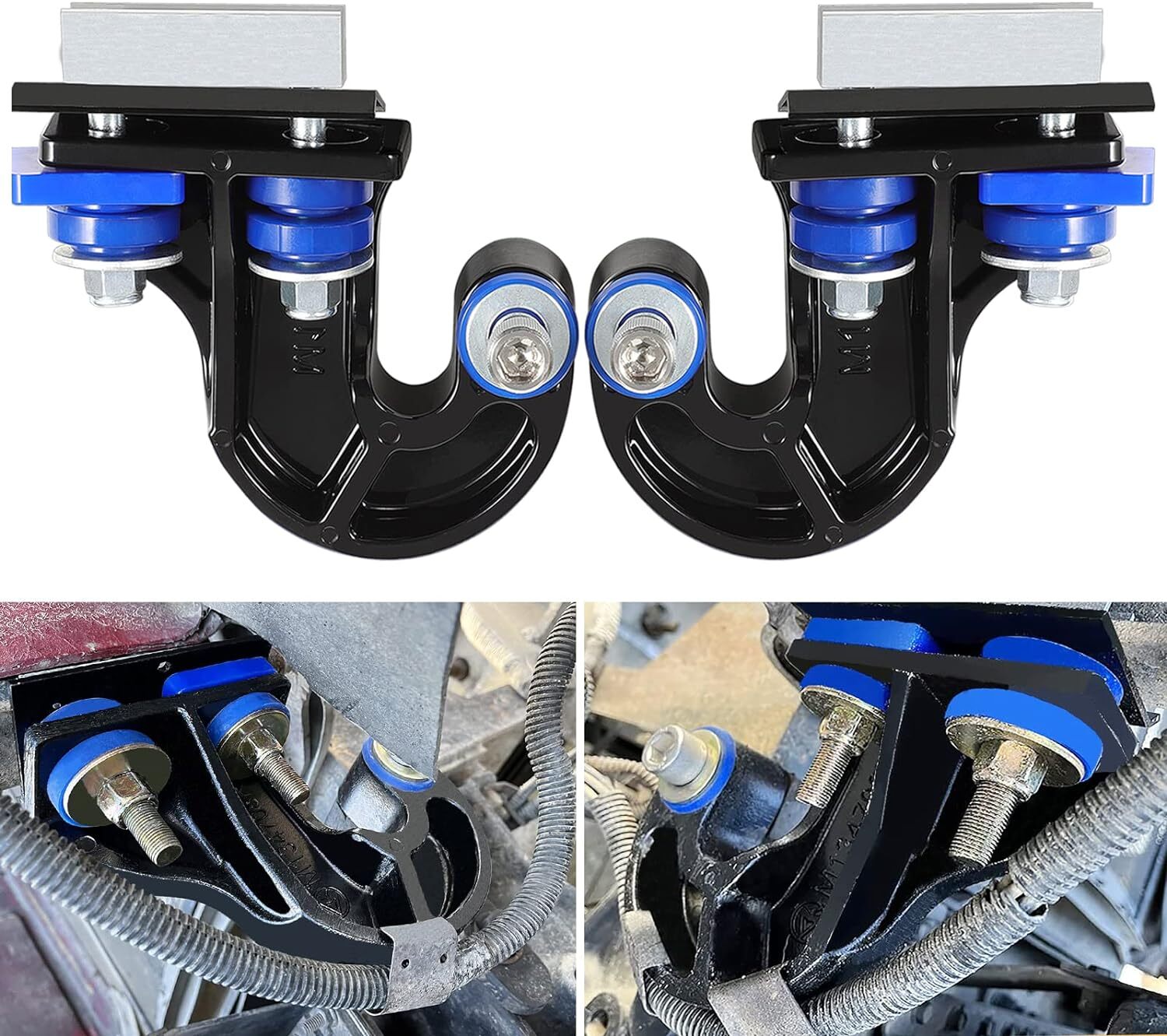 1 Pair for Peterbilt 379 Lower Hood Pivot Hinge Pivot Kit 13-04708R 13-04708lL